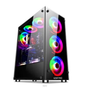 Imagem de Gabinete Gamer Vidro Usb3.0 Xway 01150 Com 8 Fans Rgb, Preto