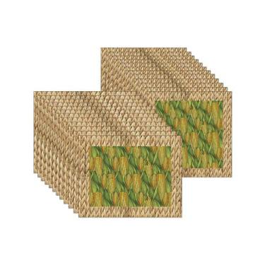 Imagem de Kit Jogo Americano + Guardanapo Milho/Palha - NSW, 12 Peças