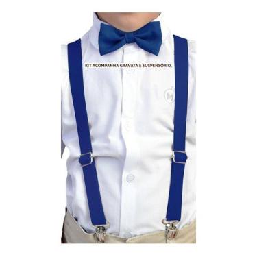Imagem de Kit Suspensório Infantil + Gravata borboleta infantil varias cores - M