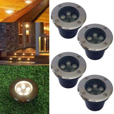 Imagem de 4 Balizadores Led Smd 5W Bivolt Blindado Vedado Embutir Em - CBC