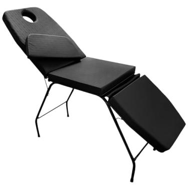 Imagem de Maca Estética Massagem 3 posições com Orifício para o Rosto (Preto Facto Estrutura Preta)