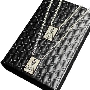 Imagem de Colar Escapulário Nossa Senhora Aço Inox Para Presente Masculino Feminino