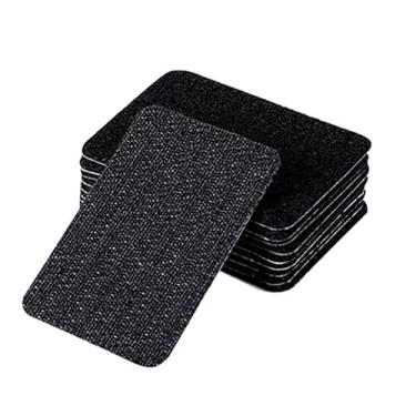 Imagem de Dupla Face com fecho de contato Adesiva para Fixação de Móveis, Tapetes, carpetes, quadros, molduras, Fixa Tela Mosquiteira, Artesanato, utensílios em geral e Ferramentas (Retangular Preto 4x6cm, 20)