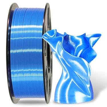 Imagem de MIKA3D Filamento de Impressão 3D Pla de Seda Azul Brilhante Safira, 1Kg 2,2 Lbs 1,75 Mm Material de Impressão 3D com Precisão de Alto Diâmetro, Pla de Seda Bem Enrolado Amplamente Suporte para Impress