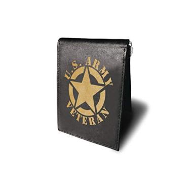 Imagem de Carteira masculina minimalista minimalista de couro bovino com gravação a laser e bolso frontal com bloqueio de RFID, Minimalista