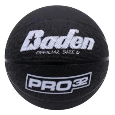 Imagem de Baden | Pro32 | Basquete de borracha durável e divertido | Preto | Tamanho 6 (72,4 cm)