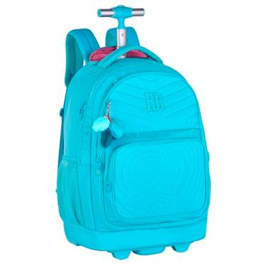 Imagem de Volunder, Mochila Rodinha Feminina Matelassê de Coração Rebecca Bonbon Cor,:Verde