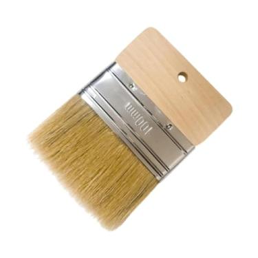 Imagem de WeiLaiKeQi Pincel pincel de borda plana pincel de tinta prática, cerdas pincel de pincel pincel para pó de casa, parede de móveis, 4inch