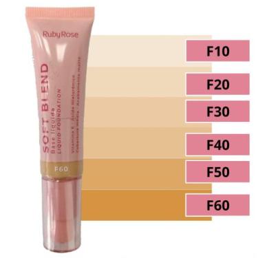Imagem de Ruby Rose Base Líquida Soft Blend COR F10  Ruby Rose Cód HBM3011 - Lin