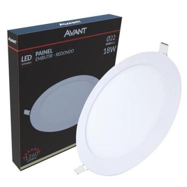 Imagem de 38 Plafon Painel Led Redondo Embutir 18w Branco Neutro 4000k - Avant, 