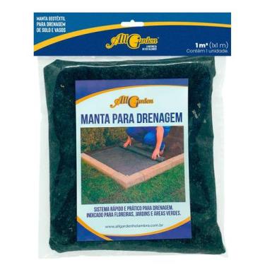 Imagem de Manta Geotêxtil 130g P/ Drenagem e Jardim All Garden 1x1mt