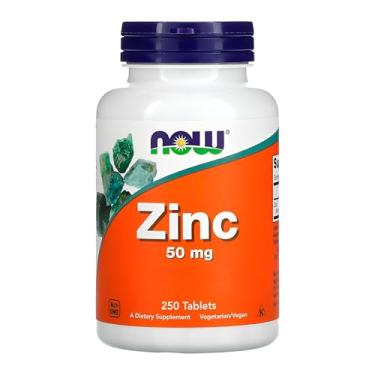 Imagem de NOW Foods Zinco Gluconato 50mg 250 Tablets Importado