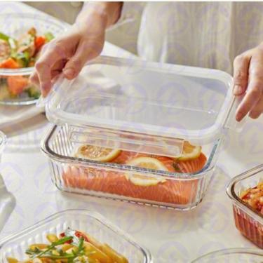 Imagem de 20 Potes Canelado Retangular Fit Lancheira Resistente 1520ml - Belo Vi