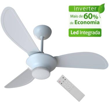 Imagem de Ventilador de Teto Ventisol Inverter Branco Controle Remoto Led Integrada - Bivolt