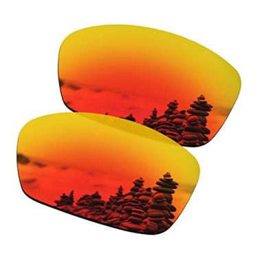Imagem de SmartVLT Lentes de reposição polarizadas revestidas de AR vermelho fogo para Oakley Plaintiff Squared OO4063