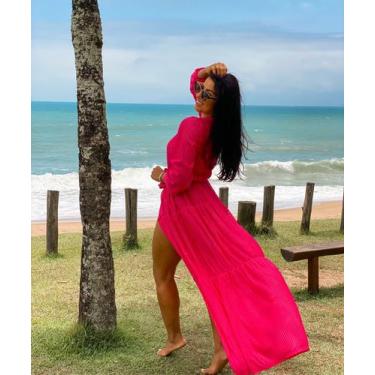 Imagem de Saída Longa Mexican Pink - Maria Sereia Moda Praia, Único