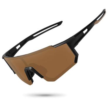 Imagem de Óculos de sol esportivos polarizados STORYCOAST UV400 Preto-Marrom Lens