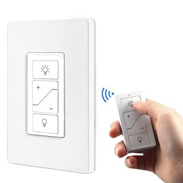Imagem de Humpptom Interruptor de Luz, Interruptor Dimmer, Interruptor Inteligente com Controle Remoto Sem Fio, Interruptor Dimmer de Pólo Único, Suporte para 2,4G E 5G, Compatível com Alexa