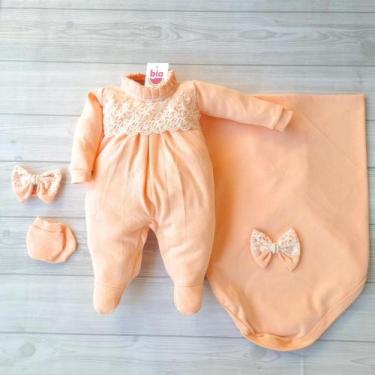 Imagem de Saída maternidade Olivia - 4 peças confortável 100% algodão - Antônio 