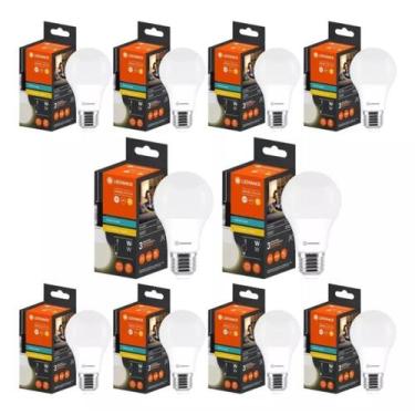 Imagem de Kit 10 Lâmpada Bulbo Led 8w A60 Osram 6500k Bivolt - LEDVANCE, Bivolt