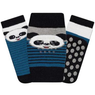 Imagem de Kit Joelheira E Meia Infantil Com Antiderrapante Baby Play, Preto