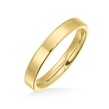Imagem de Bling Jewelry Aliança de casamento unissex personalizada simples fina charuto para casais de titânio para homens mulheres polido preto prata tom ouro rosa ajuste confortável 3 mm, 8, Metal, Sem pedra