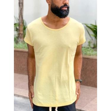 Imagem de Camiseta longline bruno graminha linen touch, Amarelo, G