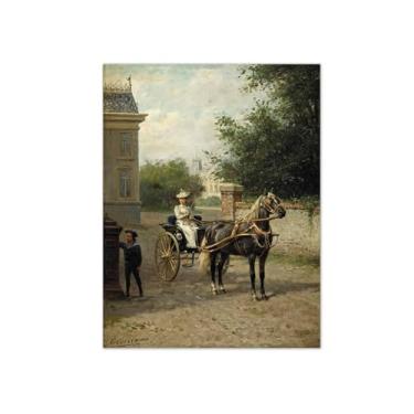 Imagem de Pintura famosa impressa em tela-Imagem decoração-Arte parede Sala de estar(postando uma carta) 80x105cm-31x41in Sem moldura