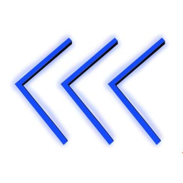 Imagem de Perfil Seta De Led 50x50cm Sobrepor 35mm + Fita Azul + Fonte 10a