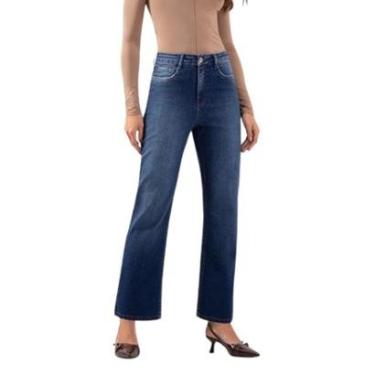 Imagem de Calça Jeans Lunender Reta Cropped Azul Tam. 36-Feminino
