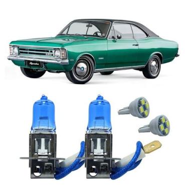 Imagem de Par Lâmpadas H3 55W 12V Super Branca 4300K Opala 1970 A 1992 - FullLig