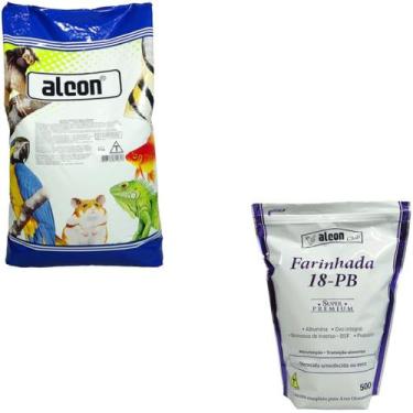 Imagem de Alcon club coleiro green 5kg + alcon club farinhada 18-pb 500g