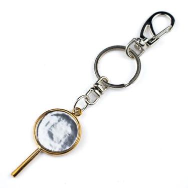 Imagem de Chaveiro Oxum Abebe Redondo Espelho Dourado 15 cm Metal - Lua Mística 