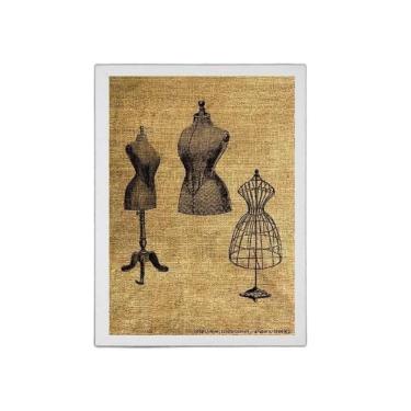Imagem de Quadro Modelos Manequim De Costura 33X24Cm - Com Vidro