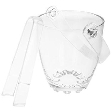 Imagem de Balde Para Gelo com Pinça Sylvana em Vidro, 800ml, Pasabahçe
