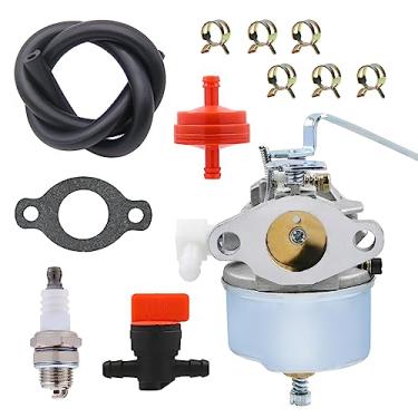 Imagem de Carburador NIMTEK + Válvula de Desligamento da Linha de Combustível para Tecumseh 631921 632284 631070A 631245 631820 H25 H30 H35 Motor Chipper Motor Chipper Tiller Craftsman Generator