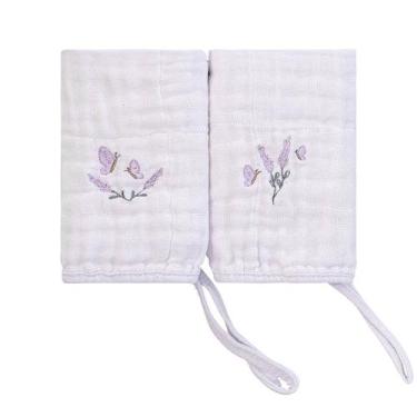 Imagem de Pano de Boca Soft Bordado para Bebê Baby Joy Clássicos, Lavanda
