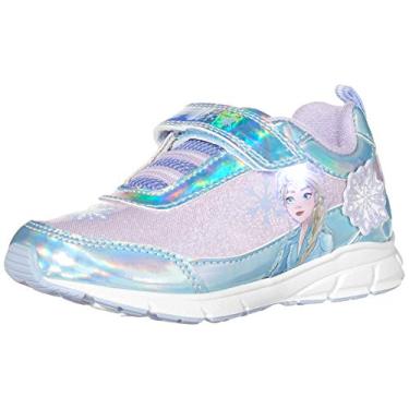 Imagem de Tênis Infantil Infantil Infantil Frozen II Iluminado Lilás / Azul da Josmo, Lilac/Blue, 12 Little Kid