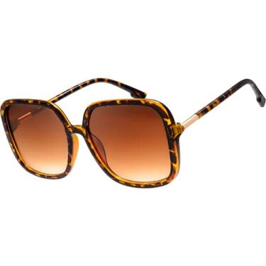 Imagem de The Fresh Óculos de sol femininos grandes quadrados Jackie O Cat Eye Hybrid Butterfly Fashion - Embalagem requintada, 730001- Demi, Large