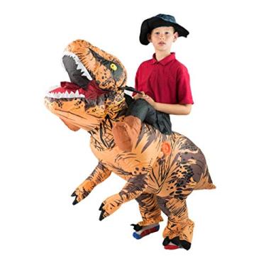 Imagem de Fantasia infantil inflável Jurassic T Rex Dinosaur Ride Premium (idade 5-11)