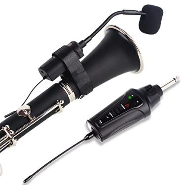 Imagem de MAMKOES Microfone de clarinete FT-5 UHF Wireless Gooseneck Mic Instrumento Receptor e Sistema Transmissor para Clarinete