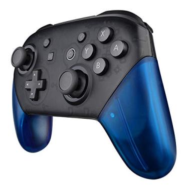 Imagem de Cabo de substituição eXtremeRate para controle Nintendo Switch Pro, capa de mão DIY para Nintendo Switch Pro – controle não incluído, Clear Blue