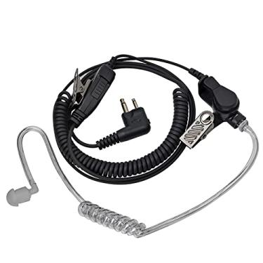 Imagem de YNIBST Fone de ouvido de vigilância Walkie Talkie de 2 pinos com microfone e PTT em linha, para rádio bidirecional Motorola CP185 CP200 CP200D BPR40 CLS1410 CLS1413 RDV5100
