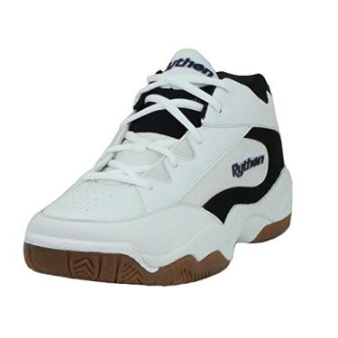 Imagem de Tênis de raquete Python Wide (EE) para ambientes internos (quash, pickleball, badminton, vôlei) (cores brancas e pretas disponíveis), Branco/preto, 9.5 Wide