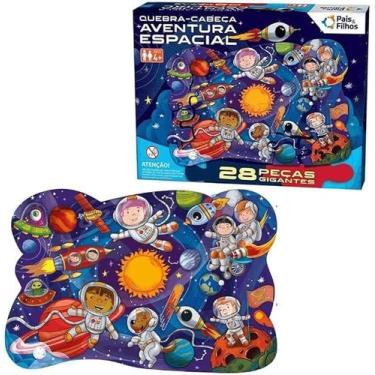 Imagem de Quebra-cabeça 28 pçs gigante - aventura espacial - pais e filhos