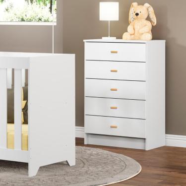 Imagem de Cômoda Ditália 5 Gavetas Bb-120 Branco