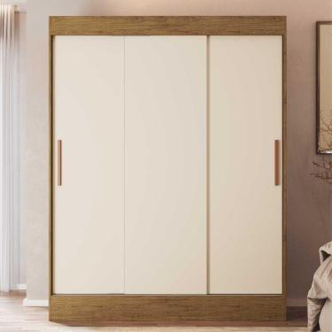 Imagem de Guarda-Roupa 3 Portas Flórida Cr4142 Nogueira/Off White