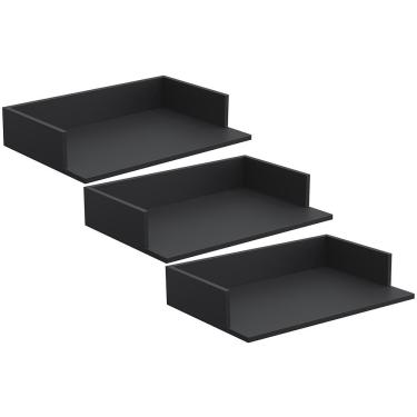 Imagem de Kit 3 Suportes Suspensos Para Micro-Ondas 60X40cm Preto