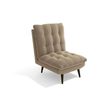 Imagem de Poltrona Decorativa P- Sala Ibiza Queen - Suede Café - Kappesberg