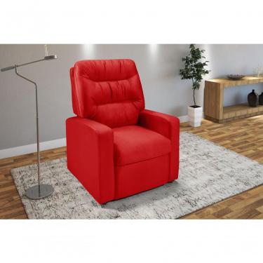Imagem de Poltrona Reclinável Paris Papai Mamãe Amamentação Suede Vermelho 373